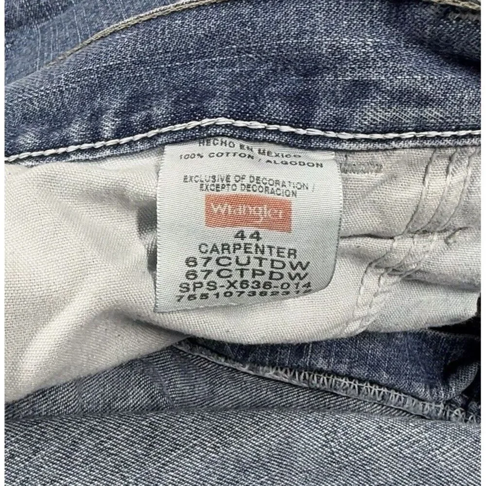 Vintage Wrangler Shorts Men 44 Carpenter Dungaree Jorts Baggy Skate Y2K *‎